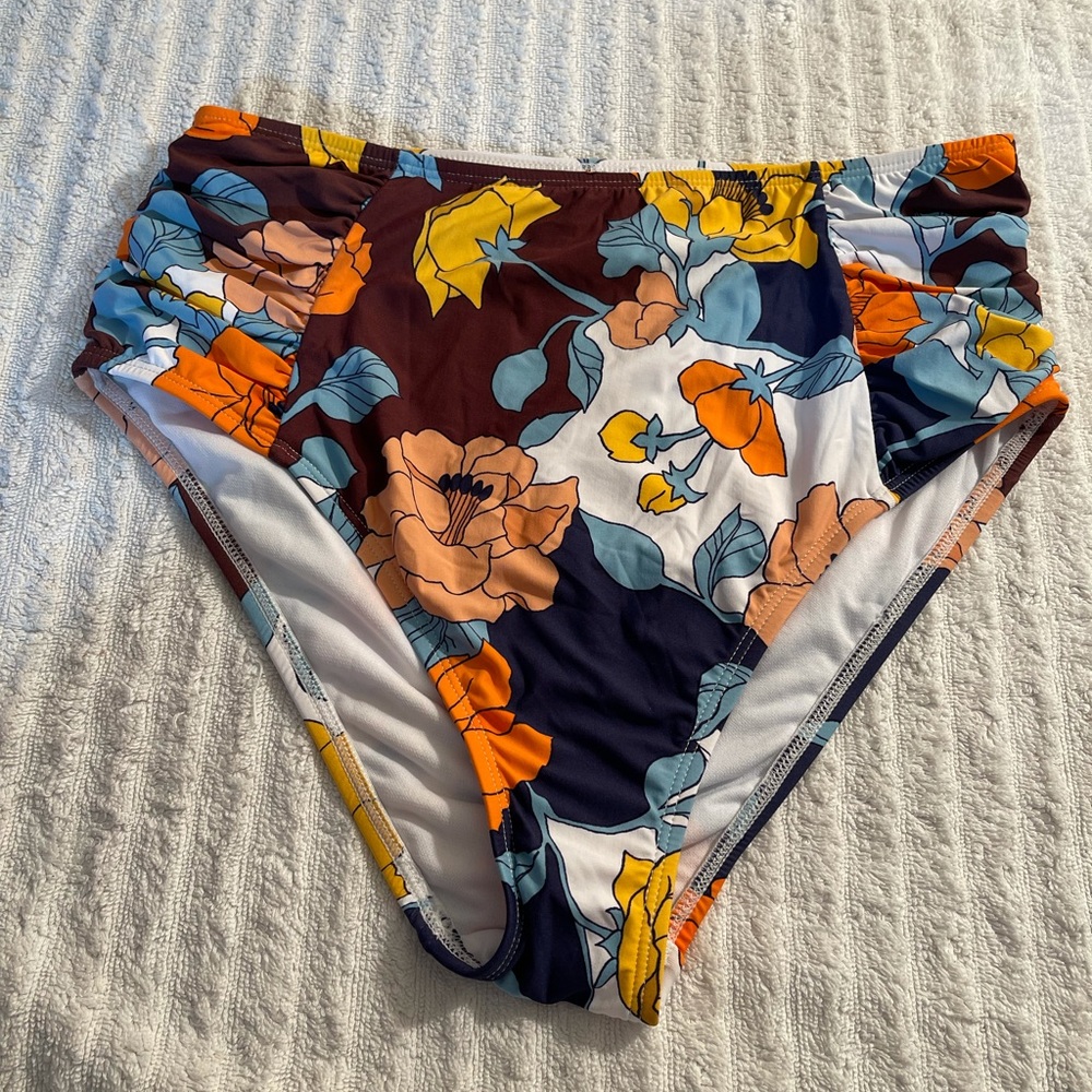 NWT Vintage High Waisted multicolor bikini bottom B5-12